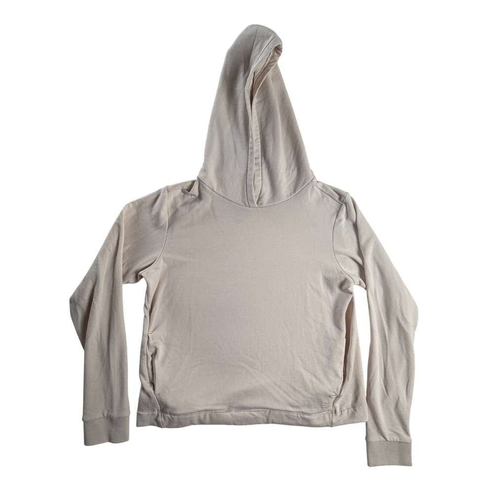 Free Fly Bamboo Fleece Cropped Hoodie Oatmeal Womens S Soft Side Pockets